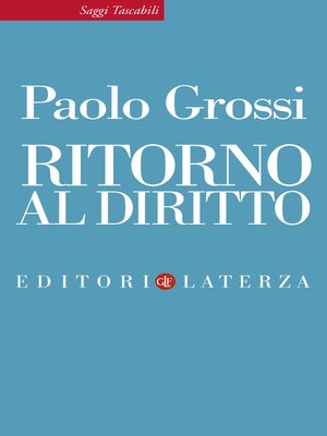 cover image of Ritorno al diritto